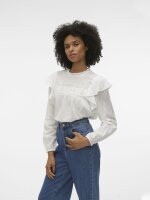 VERO MODA - VMTRINE LS LACE TOP WVN GA