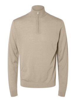 SELECTED - SLHTRAY LS KNIT MERINO HALF ZI