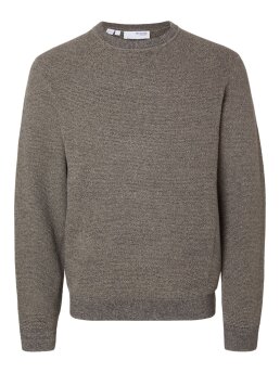 SELECTED - SLHROSS LS KNIT STRUCTURE CREW