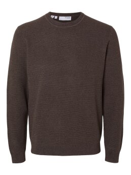 SELECTED - SLHROSS LS KNIT STRUCTURE CREW