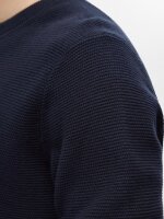 SELECTED - SLHROSS LS KNIT STRUCTURE CREW