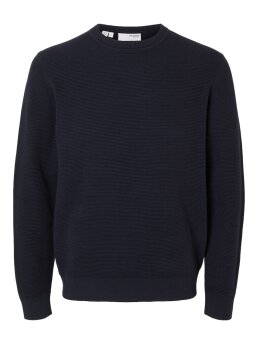 SELECTED - SLHROSS LS KNIT STRUCTURE CREW