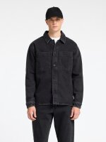 SELECTED - SLHJAKE 3072 BLK WASH OVERSHIR