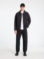 SELECTED - SLHJAKE 3072 BLK WASH OVERSHIR