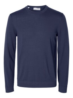 SELECTED - SLHTRAY LS KNIT MERINO CREW NE