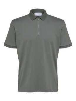 SELECTED - SLHFAVE ZIP SS POLO NOOS