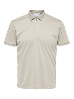 SELECTED - SLHFAVE ZIP SS POLO NOOS