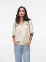 VERO MODA - VMBRIDGET 2/4 V-NECK TOP WVN B